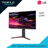 LG 27" UltraGear™ IPS FHD 240Hz 1ms Monitor